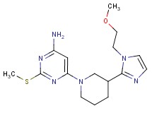 6-{3-[1-(2-methoxyethyl)-1H-imidazol-2-yl]-1-piperidinyl}-2-(methylthio)-4-pyrimidinamine