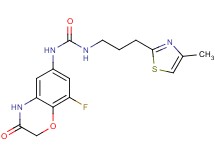 N-(8-fluoro-3-oxo-3,4-dihydro-2H-1,4-benzoxazin-6-yl)-N'-[3-(4-methyl-1,3-thiazol-2-yl)propyl]urea