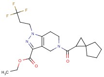 ethyl 5-(spiro[2.4]hept-1-ylcarbonyl)-1-(3,3,3-trifluoropropyl)-4,5,6,7-tetrahydro-1H-pyrazolo[4,3-c]pyridine-3-carboxylate