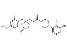 5-{3-[4-(2,3-dimethylphenyl)-1-piperazinyl]-3-oxopropyl}-5-(2-fluoro-4-methoxybenzyl)-2-pyrrolidinone