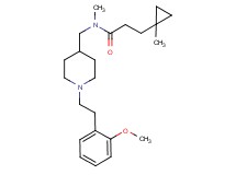 N-({1-[2-(2-methoxyphenyl)ethyl]-4-piperidinyl}methyl)-N-methyl-3-(1-methylcyclopropyl)propanamide
