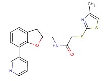 2-[(4-methyl-1,3-thiazol-2-yl)thio]-N-{[7-(3-pyridinyl)-2,3-dihydro-1-benzofuran-2-yl]methyl}acetamide
