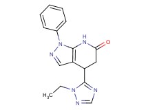 4-(1-ethyl-1H-1,2,4-triazol-5-yl)-1-phenyl-1,4,5,7-tetrahydro-6H-pyrazolo[3,4-b]pyridin-6-one