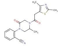2-{4-[(2,4-dimethyl-1,3-thiazol-5-yl)acetyl]-5-methyl-2-oxo-1-piperazinyl}benzonitrile