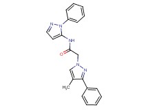 2-(4-methyl-3-phenyl-1H-pyrazol-1-yl)-N-(1-phenyl-1H-pyrazol-5-yl)acetamide