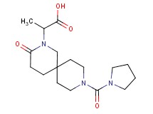 2-[3-oxo-9-(1-pyrrolidinylcarbonyl)-2,9-diazaspiro[5.5]undec-2-yl]propanoic acid