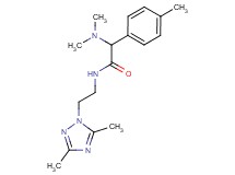 2-(dimethylamino)-N-[2-(3,5-dimethyl-1H-1,2,4-triazol-1-yl)ethyl]-2-(4-methylphenyl)acetamide
