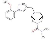 (1R*,5R*)-6-{[1-(2-methoxyphenyl)-1H-pyrazol-4-yl]methyl}-N,N-dimethyl-3,6-diazabicyclo[3.2.2]nonane-3-carboxamide