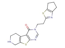 3-[2-(5,6-dihydro-4H-cyclopenta[d][1,3]thiazol-2-yl)ethyl]-5,6,7,8-tetrahydropyrido[4',3':4,5]thieno[2,3-d]pyrimidin-4(3H)-one hydrochloride