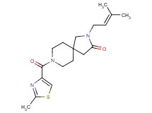 2-(3-methyl-2-buten-1-yl)-8-[(2-methyl-1,3-thiazol-4-yl)carbonyl]-2,8-diazaspiro[4.5]decan-3-one