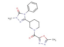 2-methyl-5-{1-[(5-methyl-1,3,4-oxadiazol-2-yl)carbonyl]piperidin-3-yl}-4-phenyl-2,4-dihydro-3H-1,2,4-triazol-3-one