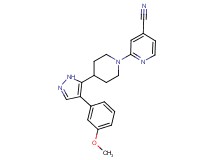 2-{4-[4-(3-methoxyphenyl)-1H-pyrazol-5-yl]piperidin-1-yl}isonicotinonitrile