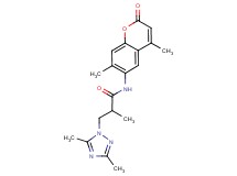 N-(4,7-dimethyl-2-oxo-2H-chromen-6-yl)-3-(3,5-dimethyl-1H-1,2,4-triazol-1-yl)-2-methylpropanamide