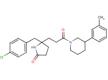5-(4-chlorobenzyl)-5-{3-[3-(3-methylphenyl)-1-piperidinyl]-3-oxopropyl}-2-pyrrolidinone