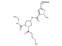 (4S)-4-{[(1,3-dimethyl-1H-pyrazol-5-yl)carbonyl]amino}-N-ethyl-1-(3-methoxypropanoyl)-L-prolinamide