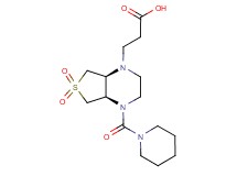 3-[(4aR*,7aS*)-6,6-dioxido-4-(piperidin-1-ylcarbonyl)hexahydrothieno[3,4-b]pyrazin-1(2H)-yl]propanoic acid