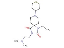 3-[2-(dimethylamino)ethyl]-1-ethyl-8-(tetrahydro-2H-thiopyran-4-yl)-1,3,8-triazaspiro[4.5]decane-2,4-dione