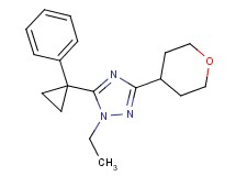 1-ethyl-5-(1-phenylcyclopropyl)-3-(tetrahydro-2H-pyran-4-yl)-1H-1,2,4-triazole