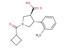 (3S*,4R*)-1-(cyclobutylcarbonyl)-4-(2-methylphenyl)pyrrolidine-3-carboxylic acid