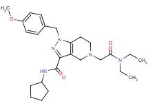N-cyclopentyl-5-[2-(diethylamino)-2-oxoethyl]-1-(4-methoxybenzyl)-4,5,6,7-tetrahydro-1H-pyrazolo[4,3-c]pyridine-3-carboxamide