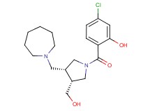 2-{[(3R*,4R*)-3-(azepan-1-ylmethyl)-4-(hydroxymethyl)pyrrolidin-1-yl]carbonyl}-5-chlorophenol