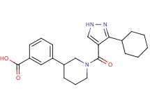 3-{1-[(3-cyclohexyl-1H-pyrazol-4-yl)carbonyl]piperidin-3-yl}benzoic acid