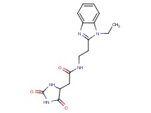 2-(2,5-dioxoimidazolidin-4-yl)-N-[2-(1-ethyl-1H-benzimidazol-2-yl)ethyl]acetamide