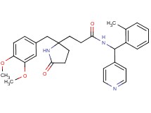 3-[2-(3,4-dimethoxybenzyl)-5-oxo-2-pyrrolidinyl]-N-[(2-methylphenyl)(4-pyridinyl)methyl]propanamide