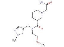 1-(2-amino-2-oxoethyl)-N-(2-methoxyethyl)-N-[(1-methyl-1H-pyrazol-4-yl)methyl]piperidine-3-carboxamide