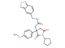 N-(2,1,3-benzothiadiazol-5-ylmethyl)-2-[1-cyclopentyl-3-(4-methoxyphenyl)-2,5-dioxo-3-pyrrolidinyl]acetamide