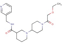 1'-(ethoxyacetyl)-N-(pyridin-3-ylmethyl)-1,4'-bipiperidine-3-carboxamide