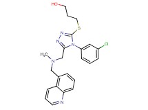 3-[(4-(3-chlorophenyl)-5-{[methyl(5-quinolinylmethyl)amino]methyl}-4H-1,2,4-triazol-3-yl)thio]-1-propanol