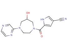 5-[(6-hydroxy-4-pyrazin-2-yl-1,4-diazepan-1-yl)carbonyl]-1H-pyrrole-3-carbonitrile