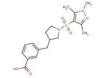 3-({1-[(1,3,5-trimethyl-1H-pyrazol-4-yl)sulfonyl]pyrrolidin-3-yl}methyl)benzoic acid