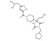 5-{1-[(3-isobutyl-1H-pyrazol-5-yl)carbonyl]-4-piperidinyl}-5-propyl-3-(tetrahydro-2-furanylmethyl)-2,4-imidazolidinedione