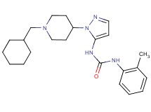 N-{1-[1-(cyclohexylmethyl)-4-piperidinyl]-1H-pyrazol-5-yl}-N'-(2-methylphenyl)urea