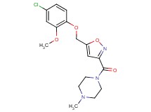 1-({5-[(4-chloro-2-methoxyphenoxy)methyl]-3-isoxazolyl}carbonyl)-4-methylpiperazine