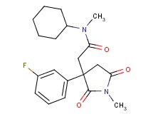 N-cyclohexyl-2-[3-(3-fluorophenyl)-1-methyl-2,5-dioxo-3-pyrrolidinyl]-N-methylacetamide