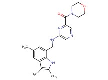 6-(morpholin-4-ylcarbonyl)-N-[(2,3,5-trimethyl-1H-indol-7-yl)methyl]pyrazin-2-amine