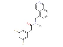 2-(3,5-difluorophenyl)-N-(5-isoquinolinylmethyl)-N-methylacetamide