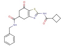 N-benzyl-2-[(cyclobutylcarbonyl)amino]-7-oxo-4,5,6,7-tetrahydro-1,3-benzothiazole-5-carboxamide