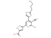 3-[6-amino-4-(2-butyl-1H-imidazol-4-yl)-5-cyanopyridin-2-yl]-1H-pyrazole-5-carboxylic acid