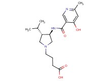 4-(rel-(3R,4S)-3-{[(4-hydroxy-6-methyl-3-pyridinyl)carbonyl]amino}-4-isopropyl-1-pyrrolidinyl)butanoic acid hydrochloride