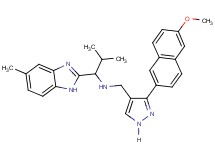 N-{[3-(6-methoxy-2-naphthyl)-1H-pyrazol-4-yl]methyl}-2-methyl-1-(5-methyl-1H-benzimidazol-2-yl)-1-propanamine