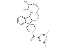N-[(2R*,3R*)-1'-(3,5-difluorobenzoyl)-2-(2-methoxyethoxy)-2,3-dihydrospiro[indene-1,4'-piperidin]-3-yl]-2-methylpropanamide