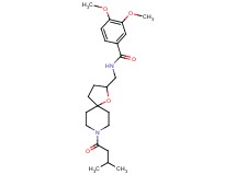 3,4-dimethoxy-N-{[8-(3-methylbutanoyl)-1-oxa-8-azaspiro[4.5]dec-2-yl]methyl}benzamide