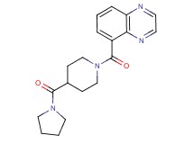 5-{[4-(1-pyrrolidinylcarbonyl)-1-piperidinyl]carbonyl}quinoxaline