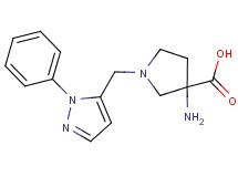 3-amino-1-[(1-phenyl-1H-pyrazol-5-yl)methyl]pyrrolidine-3-carboxylic acid