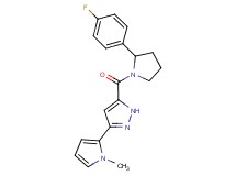 5-{[2-(4-fluorophenyl)-1-pyrrolidinyl]carbonyl}-3-(1-methyl-1H-pyrrol-2-yl)-1H-pyrazole