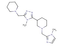 1-[(1-methyl-1H-imidazol-2-yl)methyl]-3-[4-methyl-5-(piperidin-1-ylmethyl)-4H-1,2,4-triazol-3-yl]piperidine
